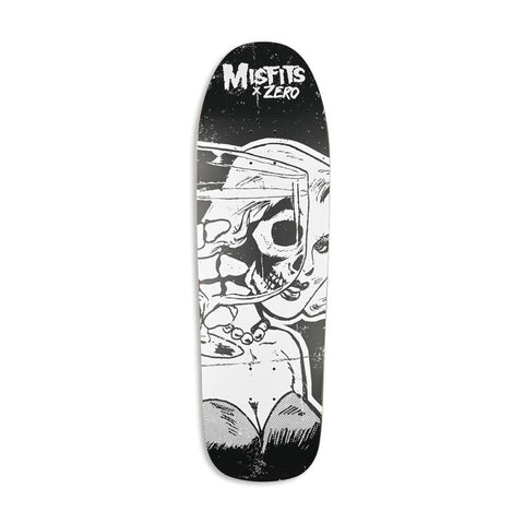 Zero Misfits Die Die My Darling Shaped Skateboard Deck - 9.25"