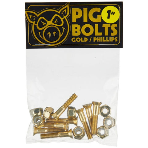 Pig Bolts Phillips bolts (set of 8) Gold
