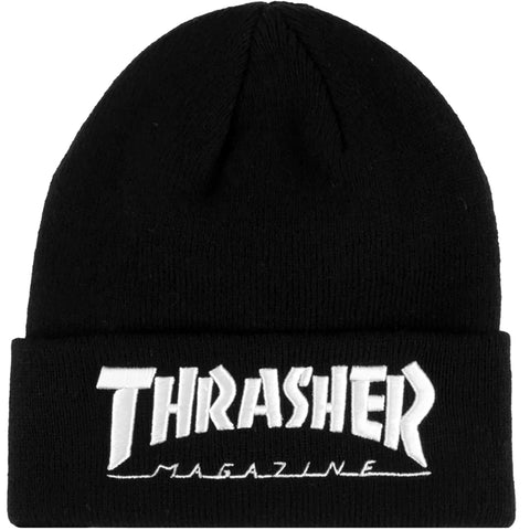 Thrasher Embroidered Logo Beanie Black/White